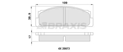 Комплект тормозных колодок BRAXIS AA0401