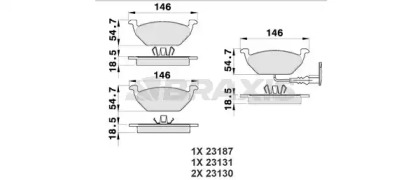 Комплект тормозных колодок BRAXIS AB0002