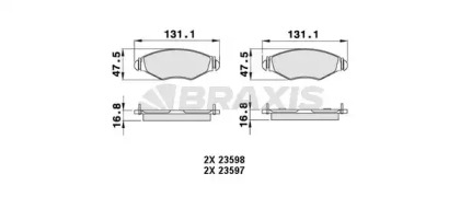 Комплект тормозных колодок BRAXIS AB0005