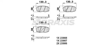 Комплект тормозных колодок BRAXIS AB0053