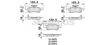 Комплект тормозных колодок BRAXIS AB0079