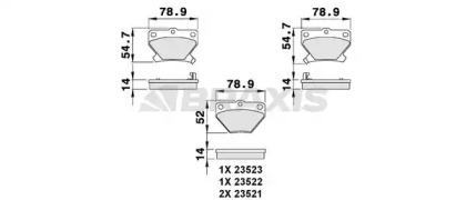 Комплект тормозных колодок BRAXIS AB0085