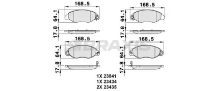 Комплект тормозных колодок BRAXIS AB0086