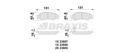 Комплект тормозных колодок BRAXIS AB0119