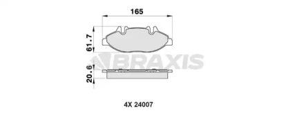 Комплект тормозных колодок BRAXIS AB0156