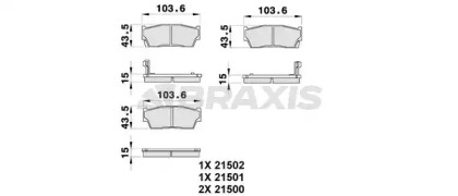 Комплект тормозных колодок BRAXIS AB0175