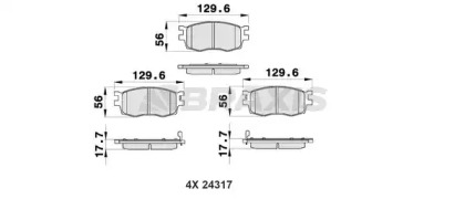 Комплект тормозных колодок BRAXIS AB0185