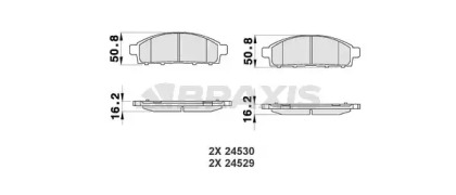 Комплект тормозных колодок BRAXIS AB0187