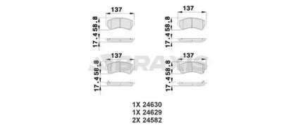 Комплект тормозных колодок BRAXIS AB0207