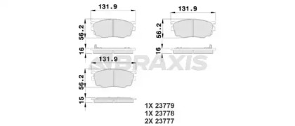 Комплект тормозных колодок BRAXIS AB0209