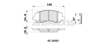 Комплект тормозных колодок BRAXIS AB0253