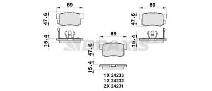 Комплект тормозных колодок BRAXIS AB0277