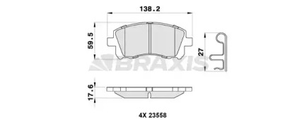 Комплект тормозных колодок BRAXIS AB0288