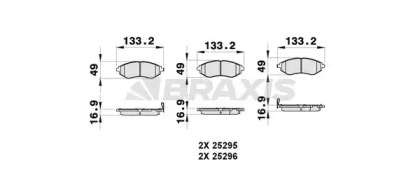 Комплект тормозных колодок BRAXIS AB0293