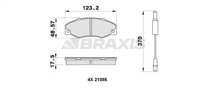 Комплект тормозных колодок BRAXIS AB0297