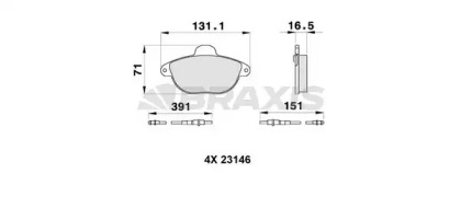 Комплект тормозных колодок BRAXIS AB0318