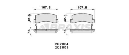 Комплект тормозных колодок BRAXIS AB0336