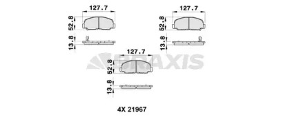 Комплект тормозных колодок BRAXIS AB0339