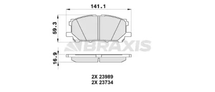 Комплект тормозных колодок BRAXIS AB0344