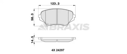 Комплект тормозных колодок BRAXIS AB0345