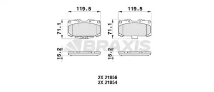 Комплект тормозных колодок BRAXIS AB0370