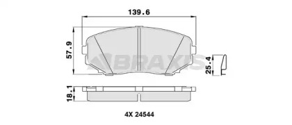 Комплект тормозных колодок BRAXIS AB0388