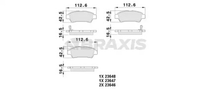 Комплект тормозных колодок BRAXIS AB0393