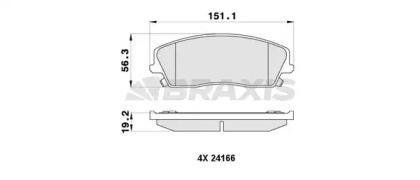 Комплект тормозных колодок BRAXIS AB0416