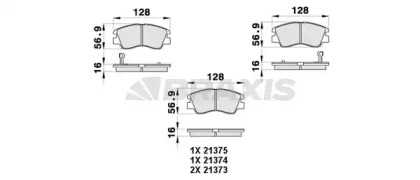 Комплект тормозных колодок BRAXIS AB0430