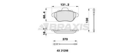 Комплект тормозных колодок BRAXIS AB0456