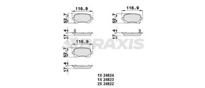 Комплект тормозных колодок BRAXIS AB0481