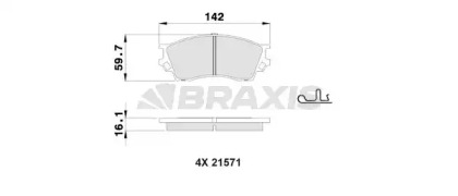 Комплект тормозных колодок BRAXIS AB0515