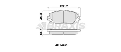 Комплект тормозных колодок BRAXIS AB0537