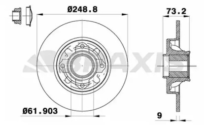 Тормозной диск BRAXIS AD0134