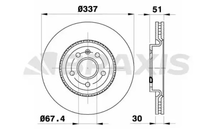 Тормозной диск BRAXIS AD0316