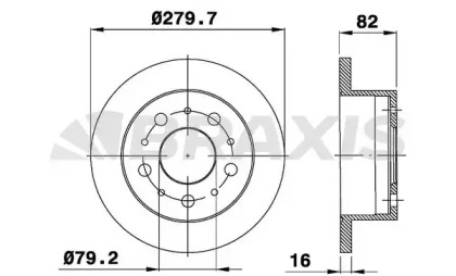 Тормозной диск BRAXIS AD0348