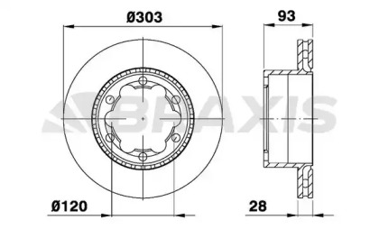 Тормозной диск BRAXIS AD0987