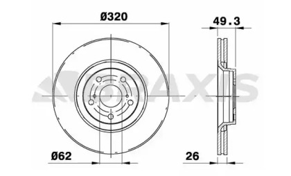 Тормозной диск BRAXIS AD1030