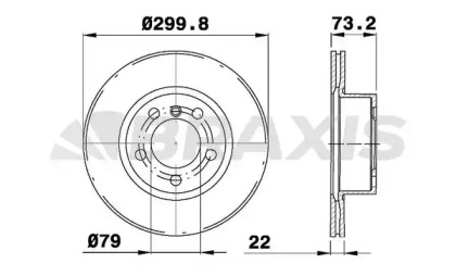 Тормозной диск BRAXIS AD1031