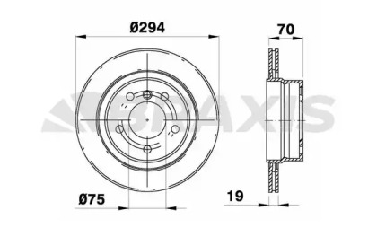 Тормозной диск BRAXIS AD1055