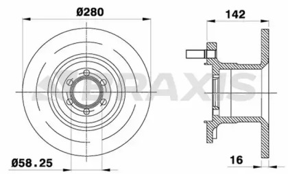 Тормозной диск BRAXIS AD1057