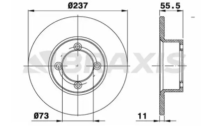 Тормозной диск BRAXIS AE0028
