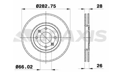 Тормозной диск BRAXIS AE0090