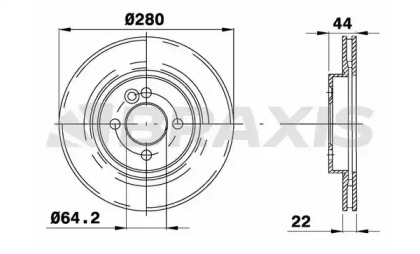 Тормозной диск BRAXIS AE0111