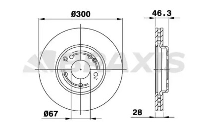 Тормозной диск BRAXIS AE0112