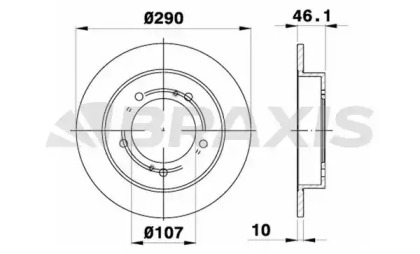 Тормозной диск BRAXIS AE0118