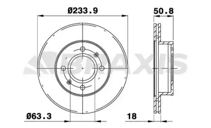 Тормозной диск BRAXIS AE0125