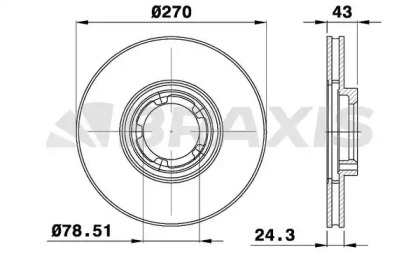 Тормозной диск BRAXIS AE0157