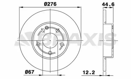 Тормозной диск BRAXIS AE0171