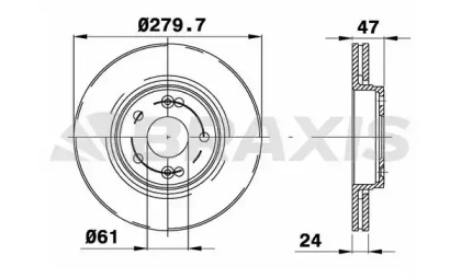 Тормозной диск BRAXIS AE0184